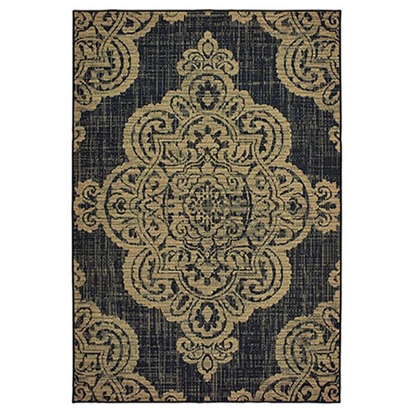 Oriental Weavers 2 ft. 3 in. x 7 ft. 6 in. Marina Runner Rug Black M5929K067230ST